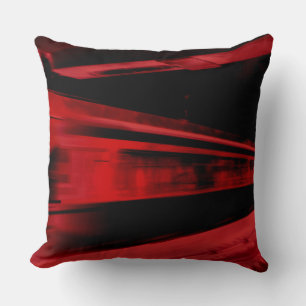 Cojín Decorativo Moderno, fresco concepto de movimiento en rojo y n