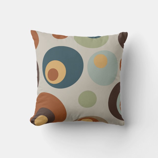 Cojín decorativo moderno Groovy Mid Century (Anverso)