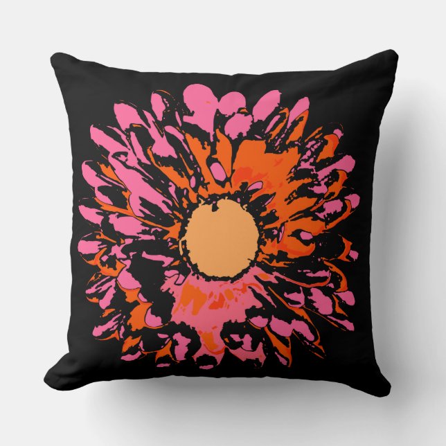 Cojín decorativo moderno Guay Naranja rosa de CRAZ (Anverso)