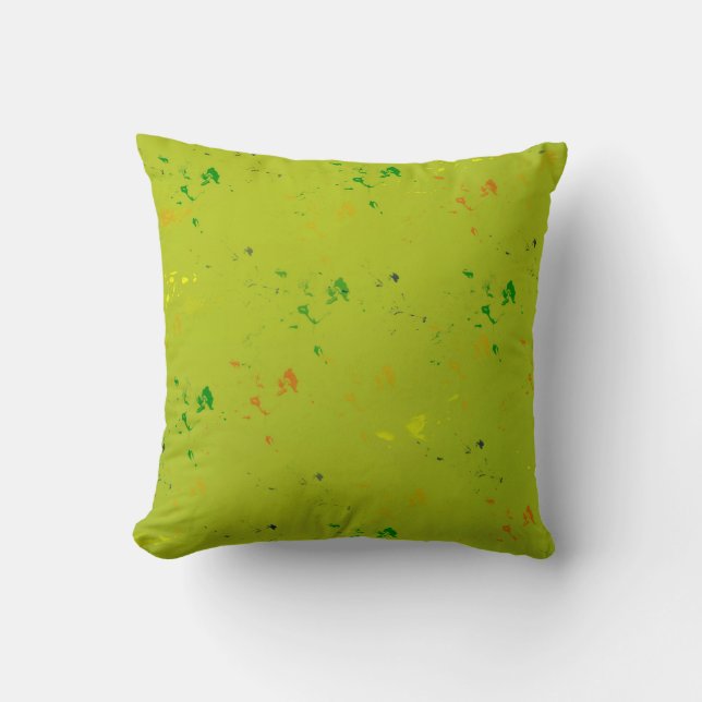 Cojín decorativo moderno Lime Green Confetti (Anverso)