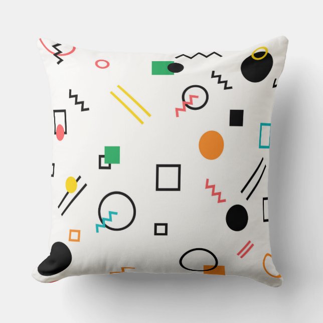 Cojín Decorativo Moderno, lúdico, fresco, moderno, geométrico Memph (Anverso)