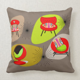 Cojín Decorativo Moderno Mid Century Retro Chairs Psttern