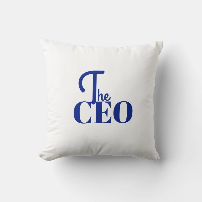 Cojín Decorativo Moderno Minimal El CEO Azul (Anverso)