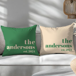 Cojín Decorativo Moderno minimalista retro verde