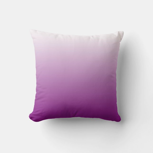 Cojín decorativo moderno morado y ocmbre blanco (Anverso)
