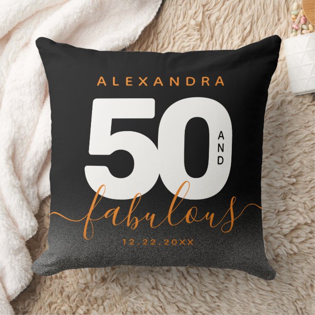 Cojín Decorativo Moderno Naranja Girly 50 y fabuloso (Manta)