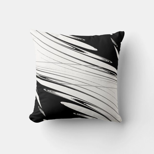 Cojín Decorativo Moderno negro y blanco (Anverso)