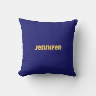 Cojín Decorativo Moderno Oro Medianoche Color Azul Llanto Único