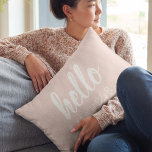 Cojín Decorativo Moderno Pastel Pink Hello Y You Name<br><div class="desc">Moderno Pastel Pink Hello Y You Name</div>