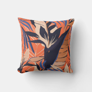 Cojín Decorativo Moderno patrón de ilustracion de plantas de selva