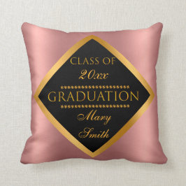 Cojín Decorativo Moderno Personalizar simple dorado rosado