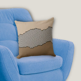 Cojín Decorativo Moderno puntos rotos marrones en capas