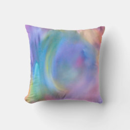 Cojín Decorativo Moderno Resumen Art Pastel Acuarela Arcoiris