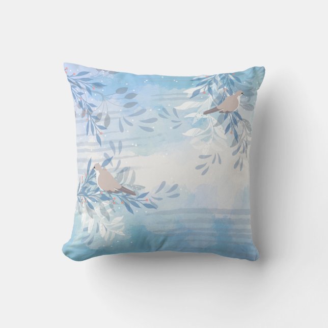 Cojín Decorativo Moderno Resumen de moda Botánico floral (Anverso)