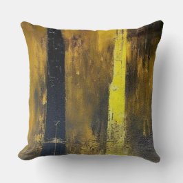 Cojín Decorativo Moderno Resumen lineal lineal amarillo negro