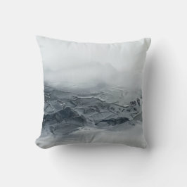 Cojín Decorativo Moderno Slato de Montaña Negro Impasto 3D