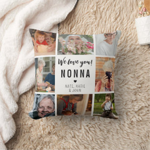 Cojín Decorativo Moderno Te queremos Collage de fotos Nonna 8