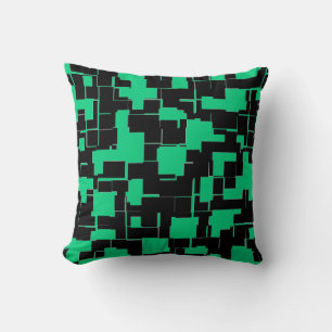 Cojín Decorativo Moderno, verde y negro irlandés