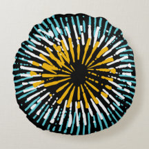 Cojín decorativo moderno y colorido de color turqu