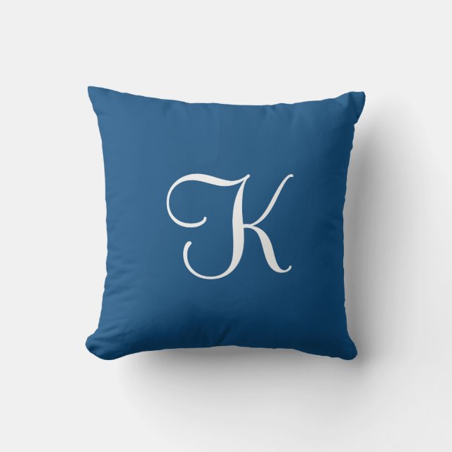 Cojín Decorativo Moderno y elegante Personalizado azul clásico sóli (Anverso)