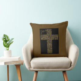 Cojín Decorativo Moderno y moderno Jesús cruz de oro