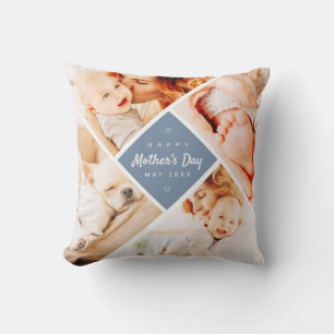 Cojín Decorativo Moderno y simple foto del Personalizado del Día de