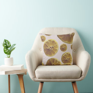 Cojín Decorativo Modernos puntos de corte de círculo de fruta fresc
