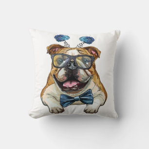 Cojín Decorativo Modesto hipster de Bulldog