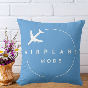Cojín Decorativo Modo Avión Viajes Minimalista Aviación Moderna