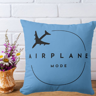 Cojín Decorativo Modo Avión Viajes Minimalista Aviación Moderna 