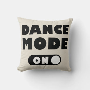 Cojín Decorativo Modo Baile Activado Cita Bailando Tan / Gris