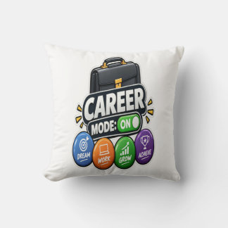 Cojín Decorativo Modo Carrera Activado – Sueña Trabaja Crece Logra