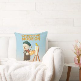 Cojín Decorativo Modo Creativo Activado: Pintor Perro Bichon Artist