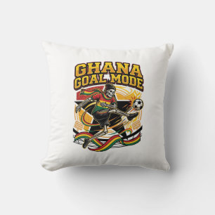 Cojín Decorativo Modo de gol de Ghana Esqueleto Delantero Naciones