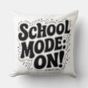Cojín Decorativo Modo escolar: ¡ON! ,Tipografía de inspiración vint