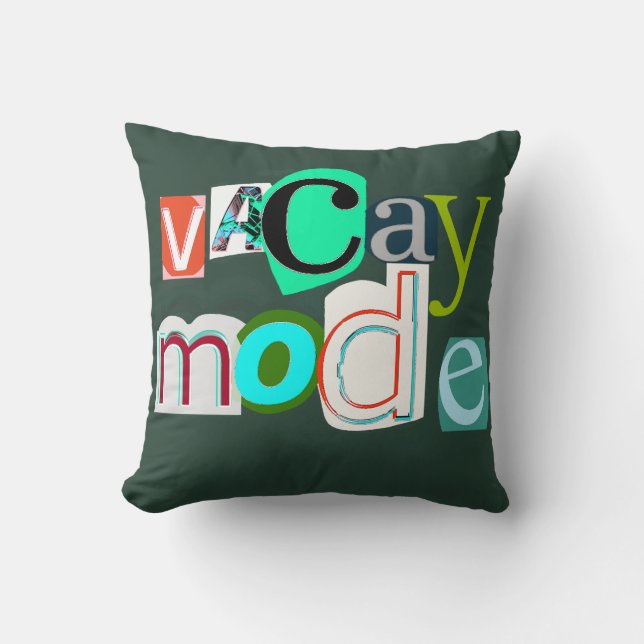 Cojín Decorativo Modo retro de vacaciones (Anverso)
