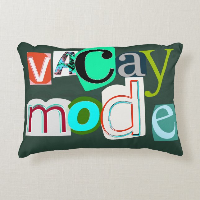 Cojín Decorativo Modo retro de vacaciones (Anverso)