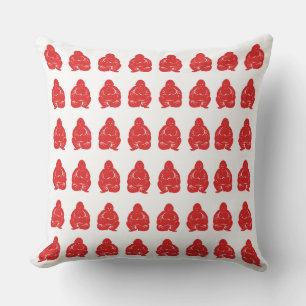 Cojín Decorativo Modos asiáticos rojos Buddah Boys