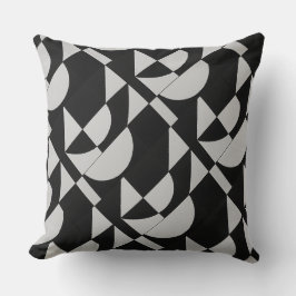 Cojín Decorativo Modular Noir Echo Geométrico Algodón Negro Blanco