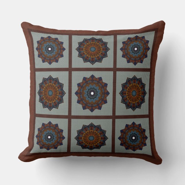 Cojín Decorativo Moho y estrellas azules (Anverso)