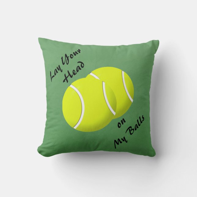 Cojín decorativo Mojo de la Pelota de Tenis (Anverso)