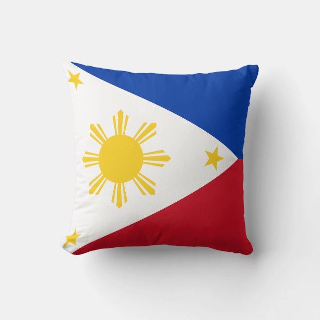 Cojín Decorativo MoJo Pillow con bandera de Filipinas (Anverso)