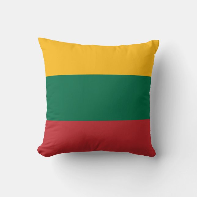 Cojín Decorativo MoJo Pillow con bandera de Lituania (Anverso)