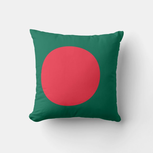 Cojín Decorativo MoJo Pillow con la bandera de Bangladesh (Anverso)