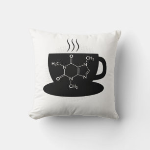 Cojín Decorativo Molécula de cafeína de química