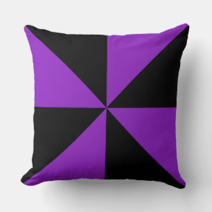 Cojín Decorativo Molinete Morado y Negro