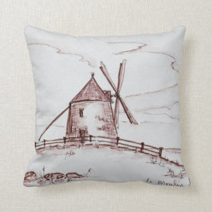 Cojín Decorativo Molino de viento Le Moulin de Moidrey Pontorson