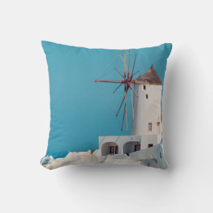 Cojín Decorativo Molino de viento marrón y blanco