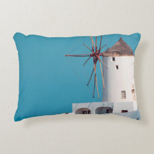 Cojín Decorativo Molino de viento marrón y blanco