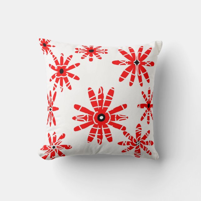 Cojín Decorativo Molinos de viento rojos (Anverso)